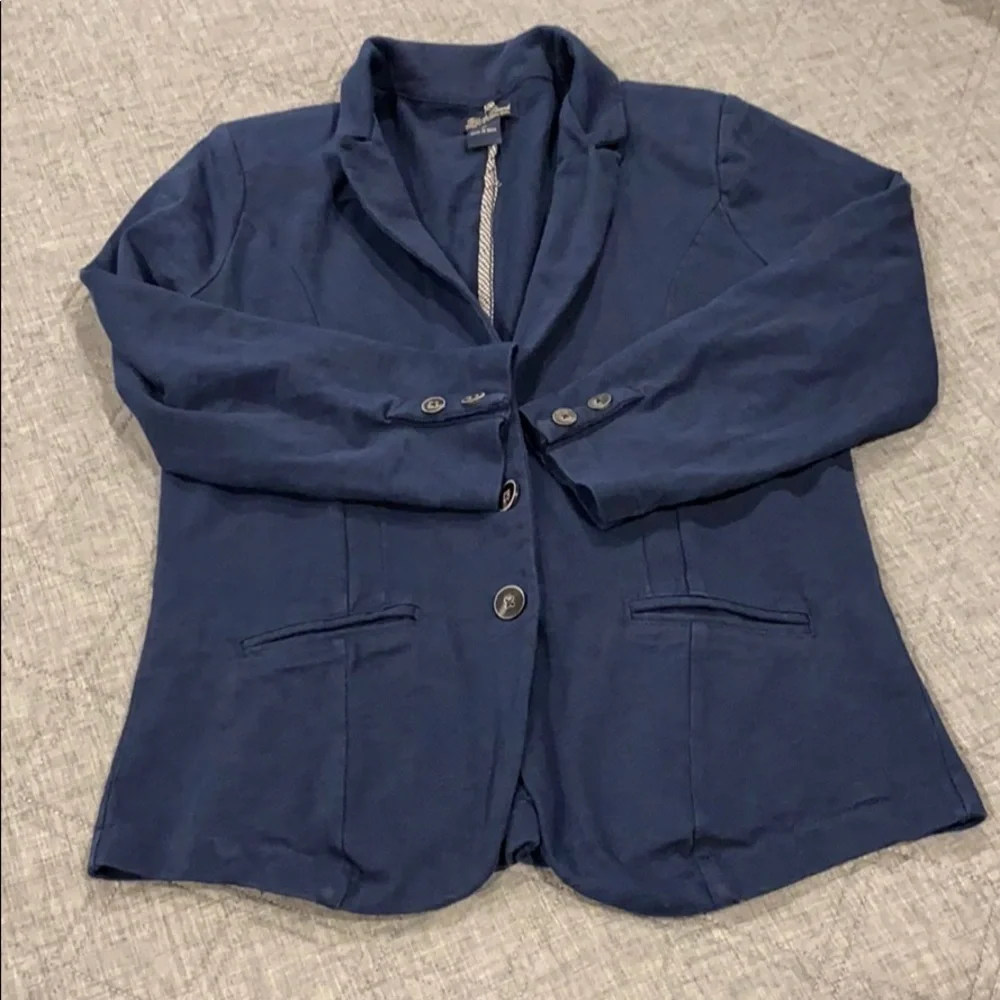 Lucky Brand Navy Casual Blazer EUC